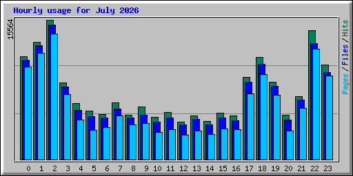 Hourly usage for July 2026